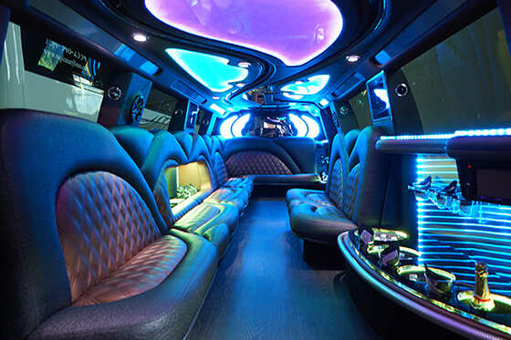 led lights in limo