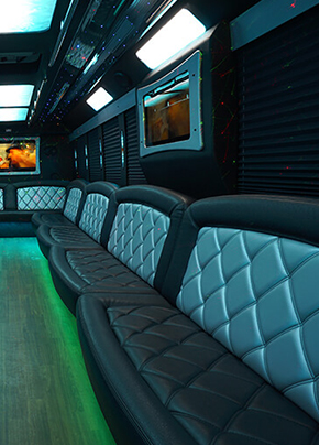 led lights on limo bus