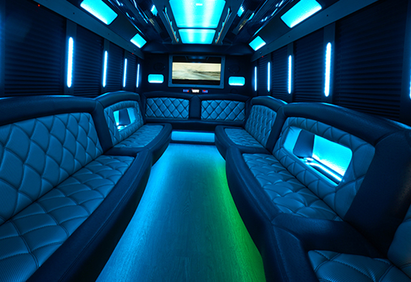 bar on limousine bus